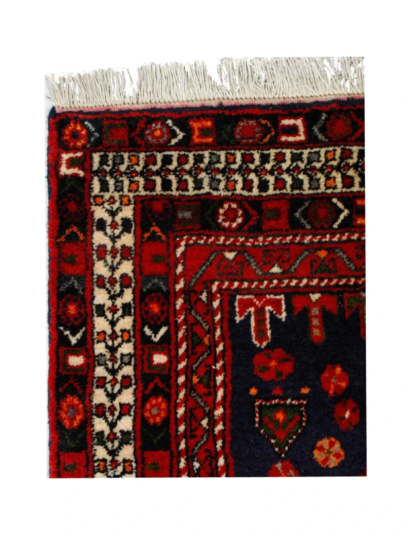 Handmade Red Persian Afshar Area Wool Rug 43462